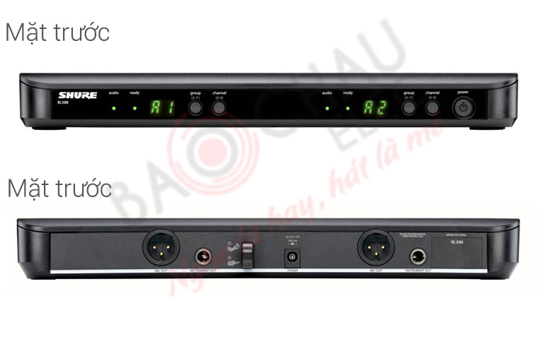 đầu thu của Micro Shure BLX288A/SM58 nhỏ gọn
